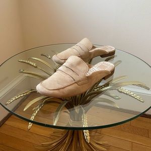 Cybil Loafer Mules in Nude